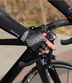 Planet Gates Cycling Gloves Half Finger Anti Slip Shockproof Bike Gloves Gel Pad Summer Women Men Sports MTB Road Bicycle Gloves