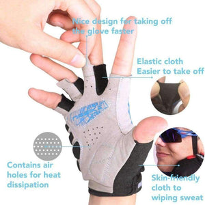 Planet Gates Cycling Gloves Half Finger Sport Shockproof Accessories for Summer Mountain Bike Riding Men and Women