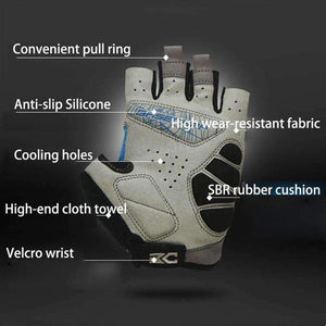 Planet Gates Cycling Gloves / L Cycling Gloves Half Finger Men Women Gel Pad Gym Sport MTB Bike Gloves Anti-Slip Breathable Cycling Accessories Gym