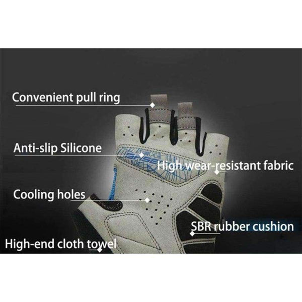 Planet Gates Cycling Gloves / L Cycling Gloves Half Finger Men Women Gel Pad Gym Sport MTB Bike Gloves Anti-Slip Breathable Cycling Accessories Gym