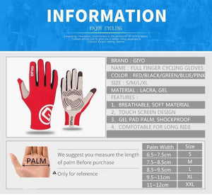 Planet Gates Cycling Gloves Long Full Fingers Sports Touch Screen Gel Sports Women Men Summer long finger gloves  MTB Road Riding Racing