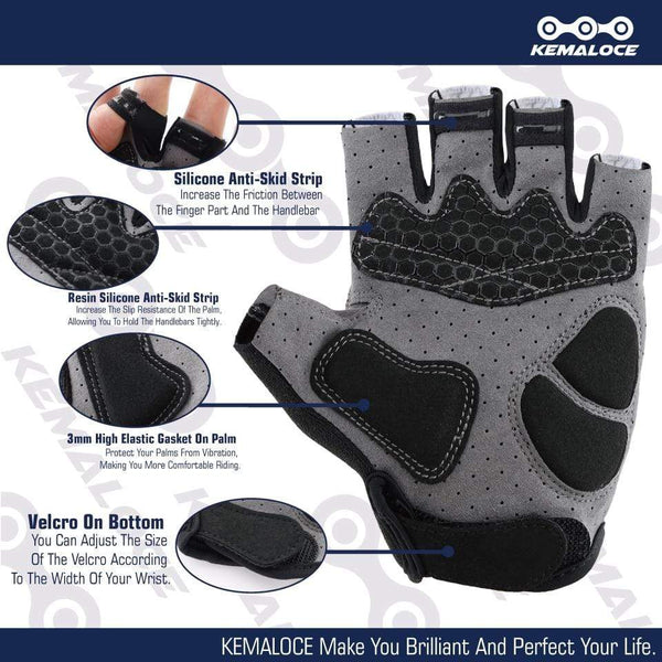 Planet Gates Cycling Gloves Men Women Road Racing Half Finger Summer Mittens Non-Slip Reflective Outdoor Sport Adult MTB Bike Glove