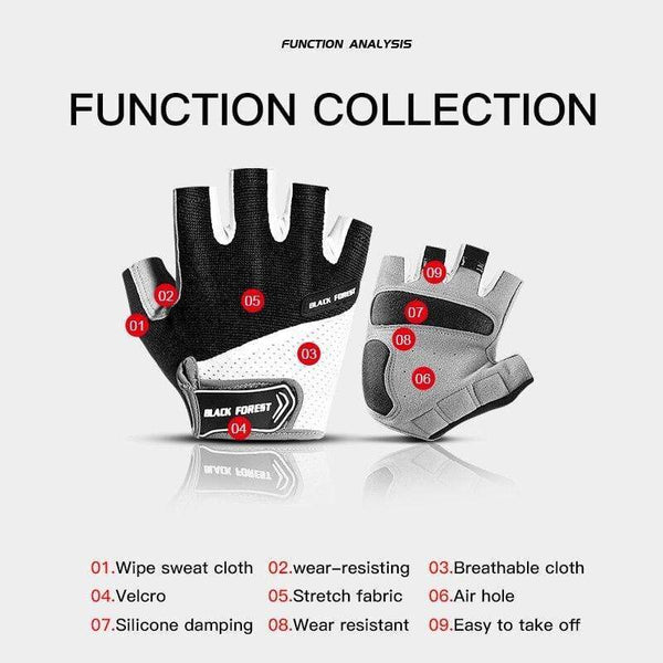 Planet Gates Cycling Gloves Non-slip MTB Gloves Mountain Bike Half Finger Gloves Men Summer Bicycle Gym Fitness Sports guantes moto