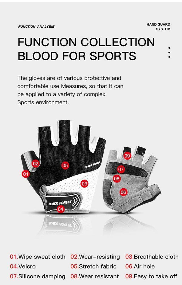 Planet Gates Cycling Gloves Non-slip MTB Gloves Mountain Bike Half Finger Gloves Men Summer Bicycle Gym Fitness Sports guantes moto