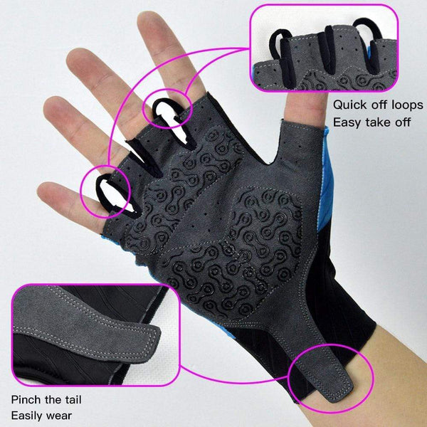 Planet Gates Cycling Gloves Pro Light Soft Breathable Cool Dry Half Finger Cycling Glove Anti Slip Shockproof Bike Gloves MTB Road