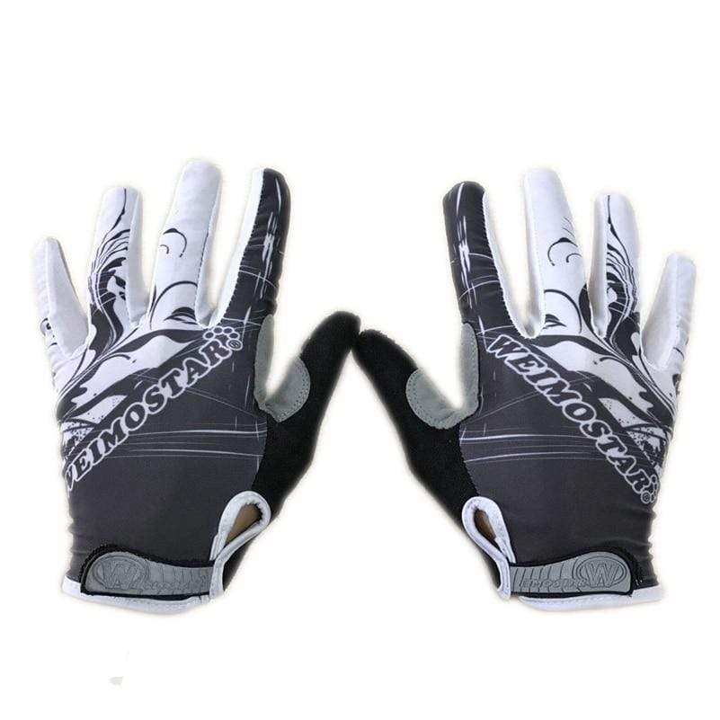 Planet Gates Cycling Gloves Shockproof Gel padded Bike Glove Men Bicycle Full Finger Gloves Women MTB Racing Gloves  Brand White