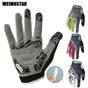 Planet Gates Cycling Gloves Shockproof Gel padded Bike Glove Men Bicycle Full Finger Gloves Women MTB Racing Gloves  Brand White