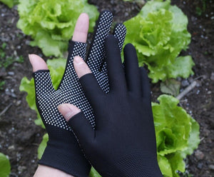 Planet Gates Cycling Gloves Summer Two-half Finger Motorcycle Gloves Sunscreen Fitness Bike Elastic Non-slip Half Finger Gloves Men Women