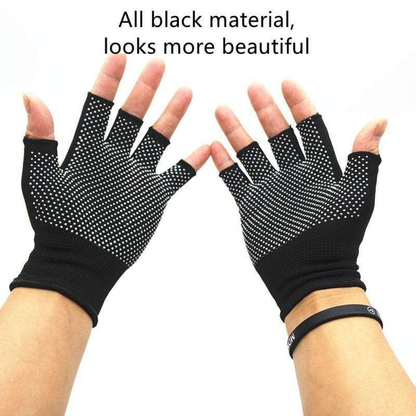 Planet Gates Cycling Gloves Summer Two-half Finger Motorcycle Gloves Sunscreen Fitness Bike Elastic Non-slip Half Finger Gloves Men Women