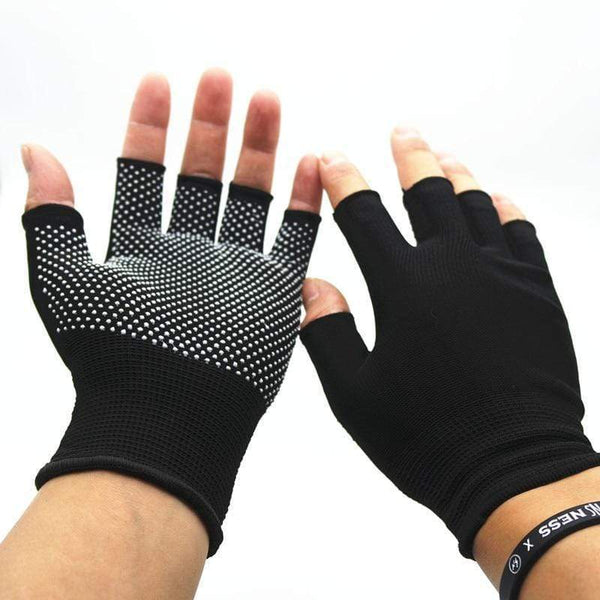 Planet Gates Cycling Gloves Summer Two-half Finger Motorcycle Gloves Sunscreen Fitness Bike Elastic Non-slip Half Finger Gloves Men Women