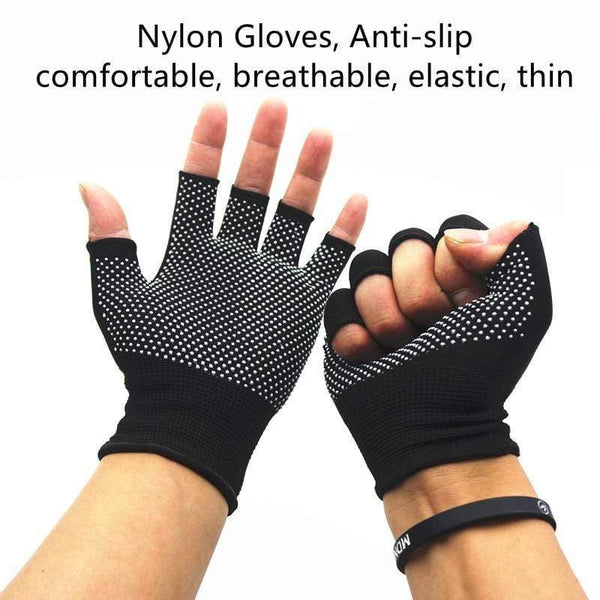Planet Gates Cycling Gloves Summer Two-half Finger Motorcycle Gloves Sunscreen Fitness Bike Elastic Non-slip Half Finger Gloves Men Women