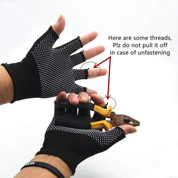 Planet Gates Cycling Gloves Summer Two-half Finger Motorcycle Gloves Sunscreen Fitness Bike Elastic Non-slip Half Finger Gloves Men Women