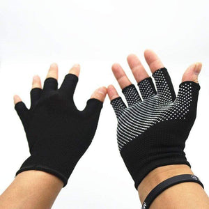 Planet Gates Cycling Gloves Summer Two-half Finger Motorcycle Gloves Sunscreen Fitness Bike Elastic Non-slip Half Finger Gloves Men Women