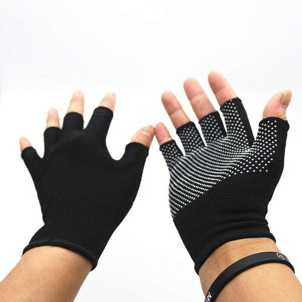 Planet Gates Cycling Gloves Summer Two-half Finger Motorcycle Gloves Sunscreen Fitness Bike Elastic Non-slip Half Finger Gloves Men Women