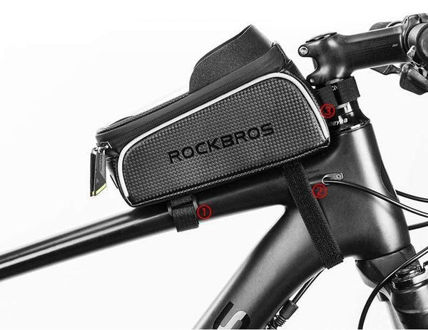 Planet Gates Cycling MTB Bike Bicycle Bag 6" Waterproof Touch Screen Top Tube Frame Saddle Bag Phone Case Bike Bicycle Accessories