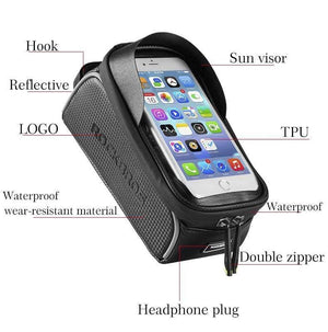 Planet Gates Cycling MTB Bike Bicycle Bag 6" Waterproof Touch Screen Top Tube Frame Saddle Bag Phone Case Bike Bicycle Accessories