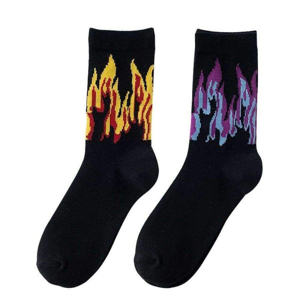 Planet Gates Cycling Socks Men Bike Socks Flame Printed Cotton Running Socks Fiets Sokken Sport Outdoor Bicycle Accessories