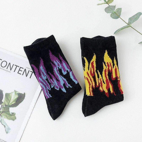 Planet Gates Cycling Socks Men Bike Socks Flame Printed Cotton Running Socks Fiets Sokken Sport Outdoor Bicycle Accessories
