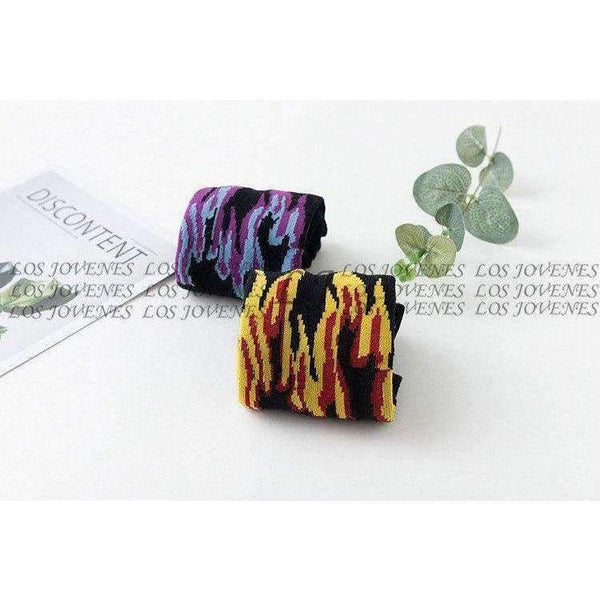 Planet Gates Cycling Socks Men Bike Socks Flame Printed Cotton Running Socks Fiets Sokken Sport Outdoor Bicycle Accessories