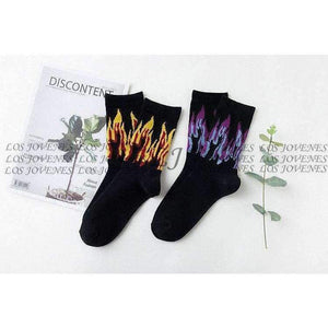 Planet Gates Cycling Socks Men Bike Socks Flame Printed Cotton Running Socks Fiets Sokken Sport Outdoor Bicycle Accessories
