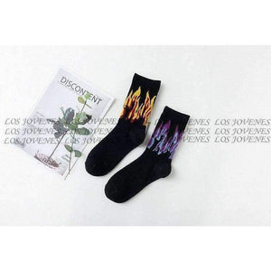 Planet Gates Cycling Socks Men Bike Socks Flame Printed Cotton Running Socks Fiets Sokken Sport Outdoor Bicycle Accessories