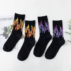 Planet Gates Cycling Socks Men Bike Socks Flame Printed Cotton Running Socks Fiets Sokken Sport Outdoor Bicycle Accessories