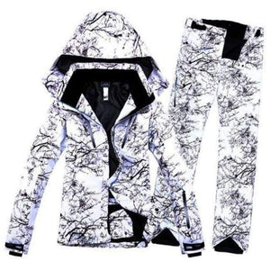Planet Gates Cypress twig / S Women Ski Suit Snowboard Ski Jacket+Pants Windproof Waterproof Thicken Thermal Outdoor Sport Wear Winter Impression