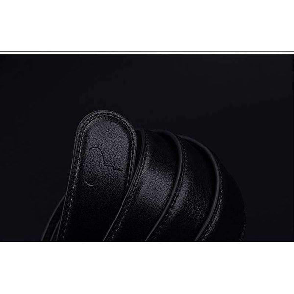 Planet Gates CZ025 / 110cm COWATHER COW genuine Leather Belts for Men High Quality Male Brand Automatic Ratchet Buckle belt 1.25" 35mm Wide 110-130cm long