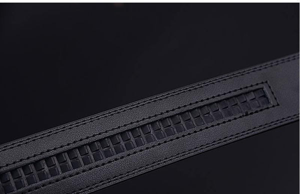 Planet Gates CZ025 / 110cm Leather Belts for Men High Quality Male Brand Automatic Ratchet Buckle belt 1.25" 35mm Wide 110-130cm long