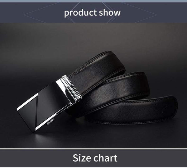 Planet Gates CZ025 / 110cm Leather Belts for Men High Quality Male Brand Automatic Ratchet Buckle belt 1.25" 35mm Wide 110-130cm long