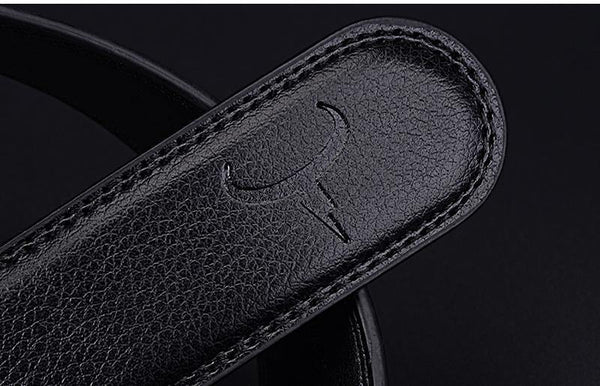 Planet Gates CZ025 / 110cm Leather Belts for Men High Quality Male Brand Automatic Ratchet Buckle belt 1.25" 35mm Wide 110-130cm long