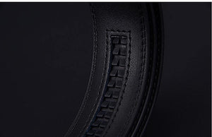 Planet Gates CZ025 / 110cm Leather Belts for Men High Quality Male Brand Automatic Ratchet Buckle belt 1.25" 35mm Wide 110-130cm long