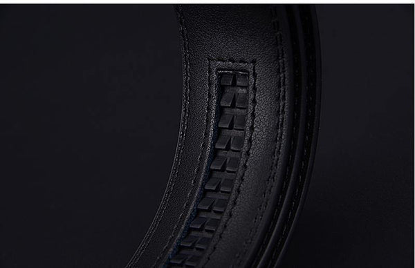 Planet Gates CZ025 / 110cm Leather Belts for Men High Quality Male Brand Automatic Ratchet Buckle belt 1.25" 35mm Wide 110-130cm long