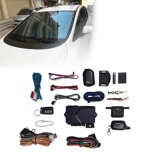 Planet Gates Czech Republic / Black Car Anti-theft Alarm System Auto Ignition Remote Engine Keyless Start System For TyreSafe B9 Two-way With LCD Remote Control