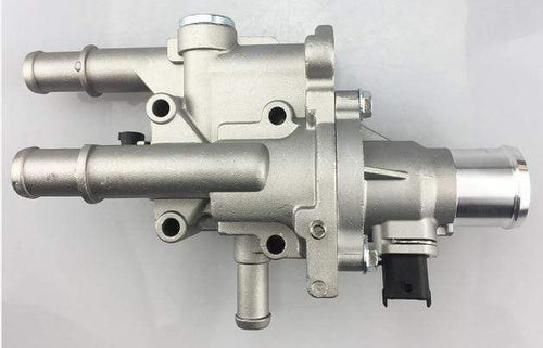 Planet Gates Czech Republic / Gray Frosted Aluminum Engine Cooling Thermostat Housing Cover Assembly for Chevrolet Cruze Sonic Aveo 251922 251919928 55579951 with sensor