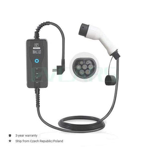 Planet Gates Czech Republic / Type 2 10 m Portable EV Charger Level 2  J1772  Type 2  EVSE Controlle Electric Car Charging Stations 16A  230V Home Wallbox For Zoe Leaf
