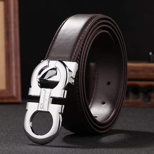 Men's Genuine Leather Dress Belt Alloy Pin Buckle Belt For Men  Business Men Belt Fancy Fashion Jeans Belt
