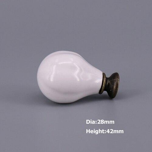1x Classic White  Porcelain/Ceramic Drawer Pull Knob Cabinet Cupboard Door Handle Knob