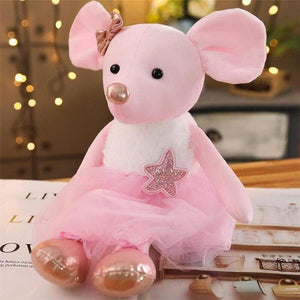 42CM Cute Ballet Mouse Plush Toys Lovely Dressing Cloth Animal Mouse Dolls Stuffed Soft Baby Toys Birthday Christmas Gifts