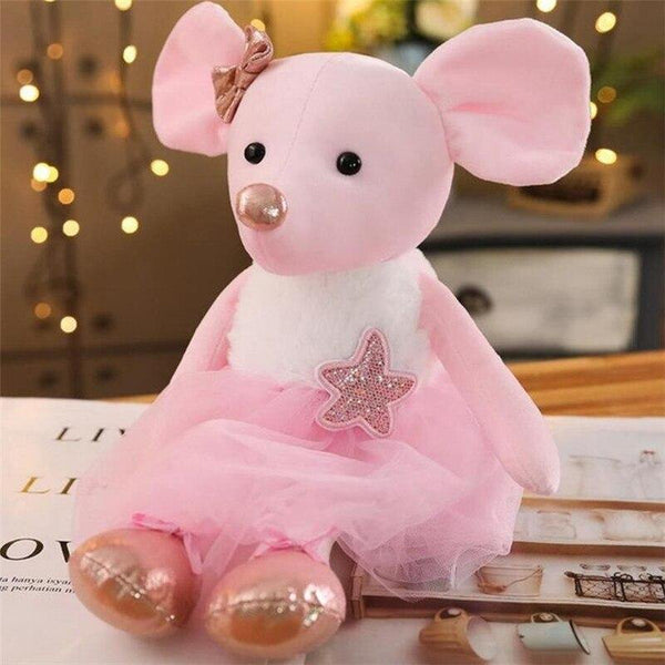42CM Cute Ballet Mouse Plush Toys Lovely Dressing Cloth Animal Mouse Dolls Stuffed Soft Baby Toys Birthday Christmas Gifts