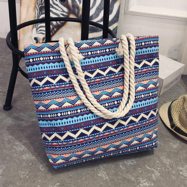 Planet Gates D / 42X10X35 Summer Women Canvas bohemian style strip Shoulder Beach Bag Female Casual Tote Shopping Big Bag floral Messenger Bags
