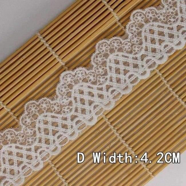 Planet Gates D 7 yards/lot White Lace Zakka DIY Ribbon Lace Cotton Ribbons for Wedding Party Clothing Decorations Arts Crafts Sewing Home Supply