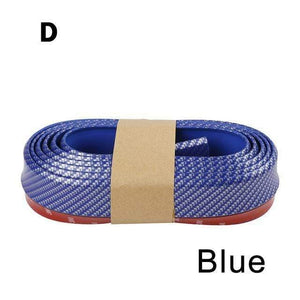 Planet Gates D BLUE Car Universal Front Bumper Lip  Carbon Fiber Rubber Splitter Chin Spoiler side Skirt Rubber Anti Scratch Protector Body Kit Trim