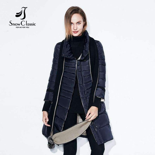Planet Gates D blue / L Winter jacket women free scarf Slim Coats Female Warm Parka thick Outwear soft bio down Padded Regular long jackets