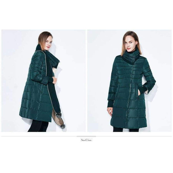 Planet Gates D blue / L Winter jacket women free scarf Slim Coats Female Warm Parka thick Outwear soft bio down Padded Regular long jackets