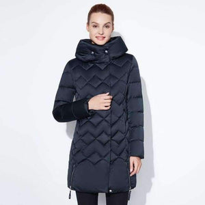 Planet Gates d blue / S Winter jacket women Thin short parka Hood coats luxury outerwear Argyle jacket female over solid winter coats 2018