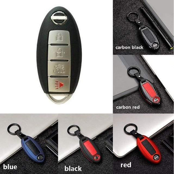 Planet Gates D / carbon black Carbon Fiber Silica Gel Key Case Full-encircling for Nissan Infiniti QX50 Q50L Q60 Q70 QX6 Material for Durability
