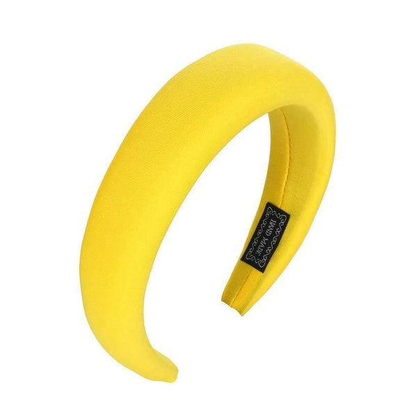 Fashion Western Style Solid Colors Thicken Padded Headband Bezel Turban Women Hairbands Girls Accessories Headwear