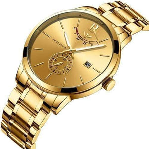 Planet Gates D Gold Watch Mens Watches Top Brand Luxury Sport Quartz Watch Business Waterproof Wristwatch