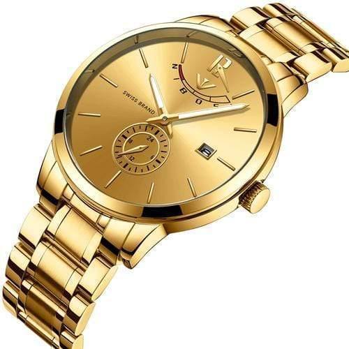 Planet Gates D Gold Watch Mens Watches Top Brand Luxury Sport Quartz Watch Business Waterproof Wristwatch